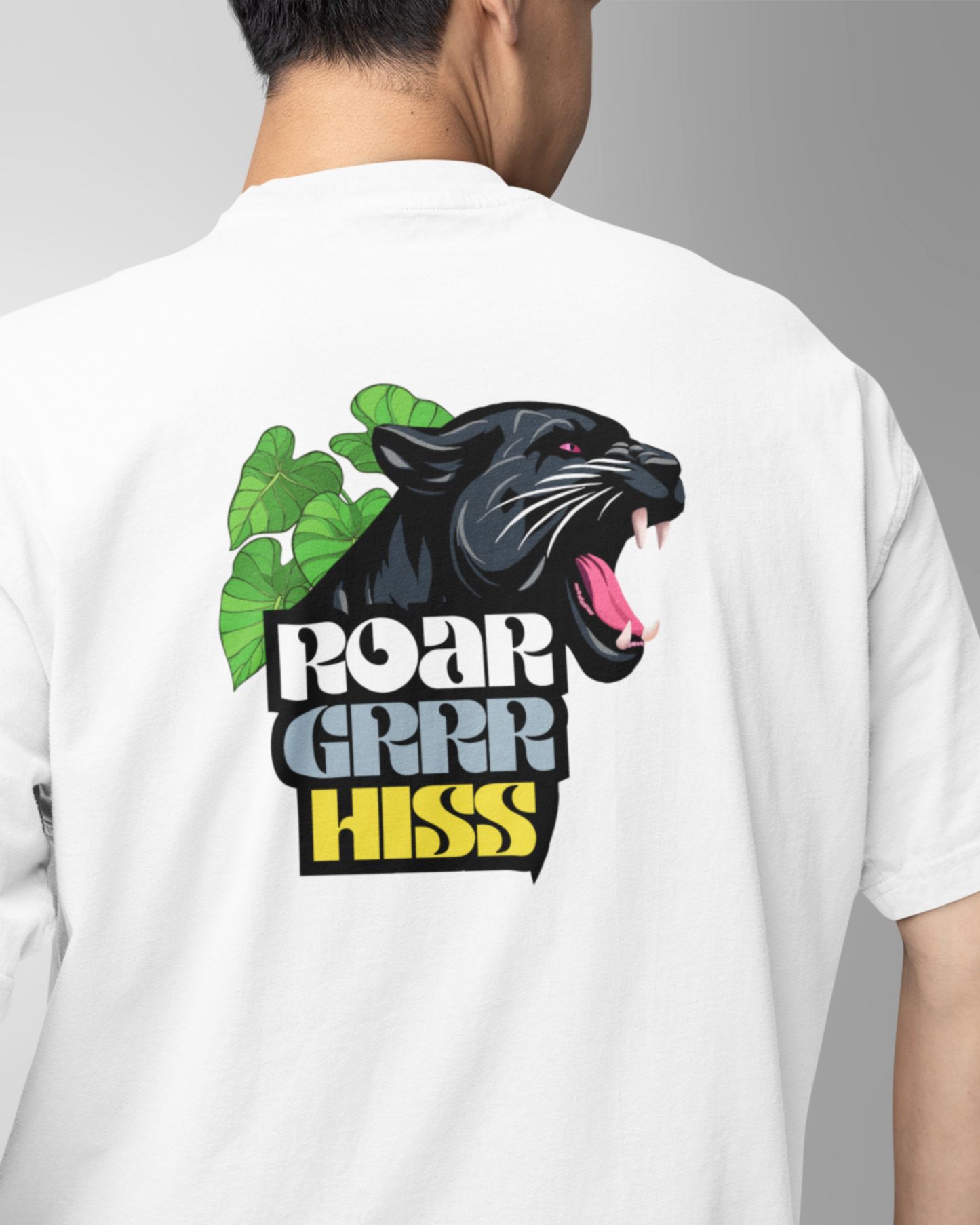 Panther Roar Men Oversized T-shirt