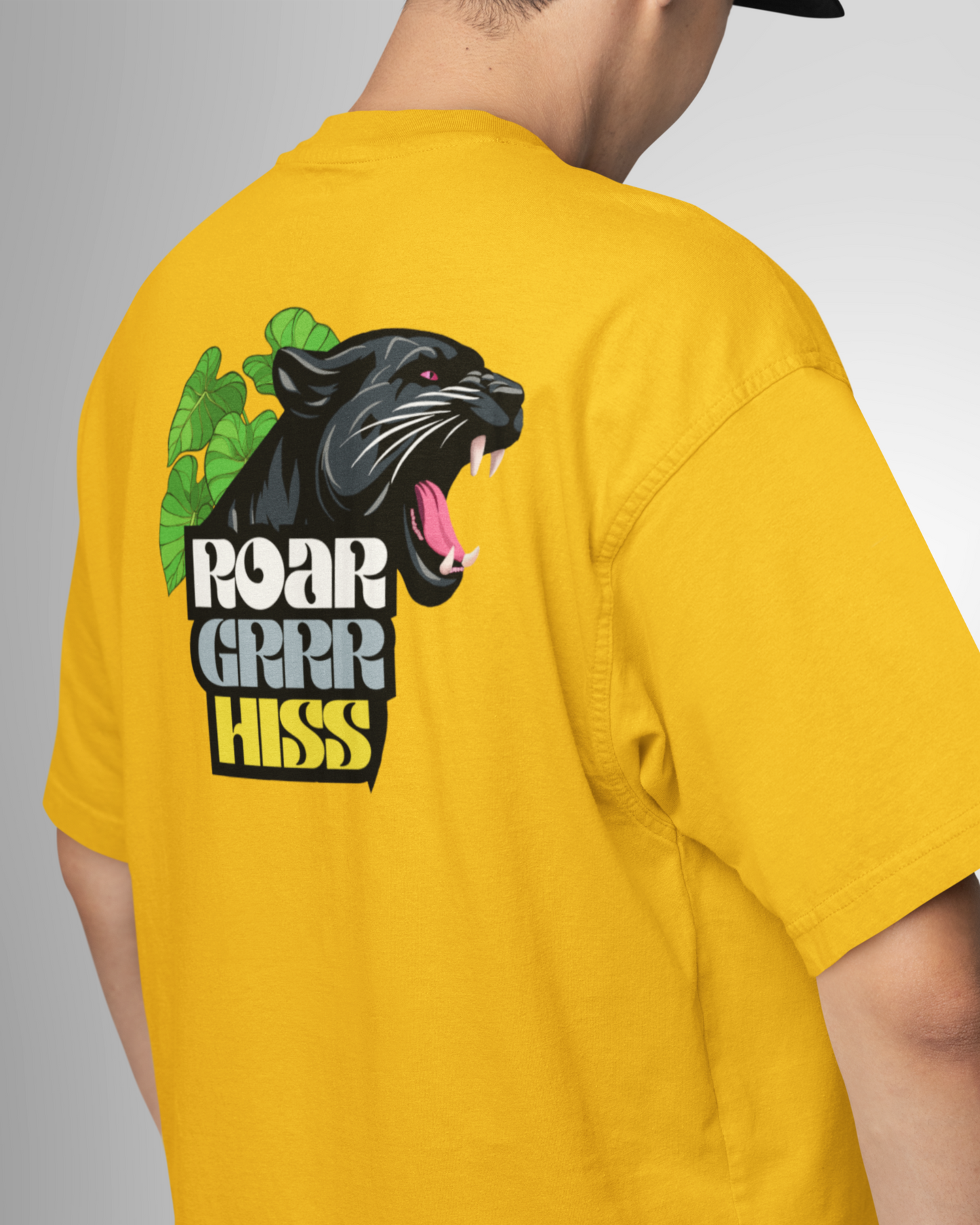 Panther Roar Men Oversized T-shirt