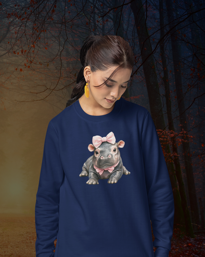 Moo Deng Women Sweatshirt