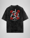 Venom and Beauty Oversized Acid-Washed T-Shirt