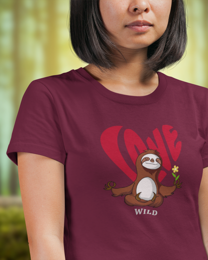 Love Wild Sloth Women Classic T-Shirt