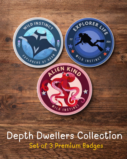 Depth Dweller Collection – 3 Badge Set