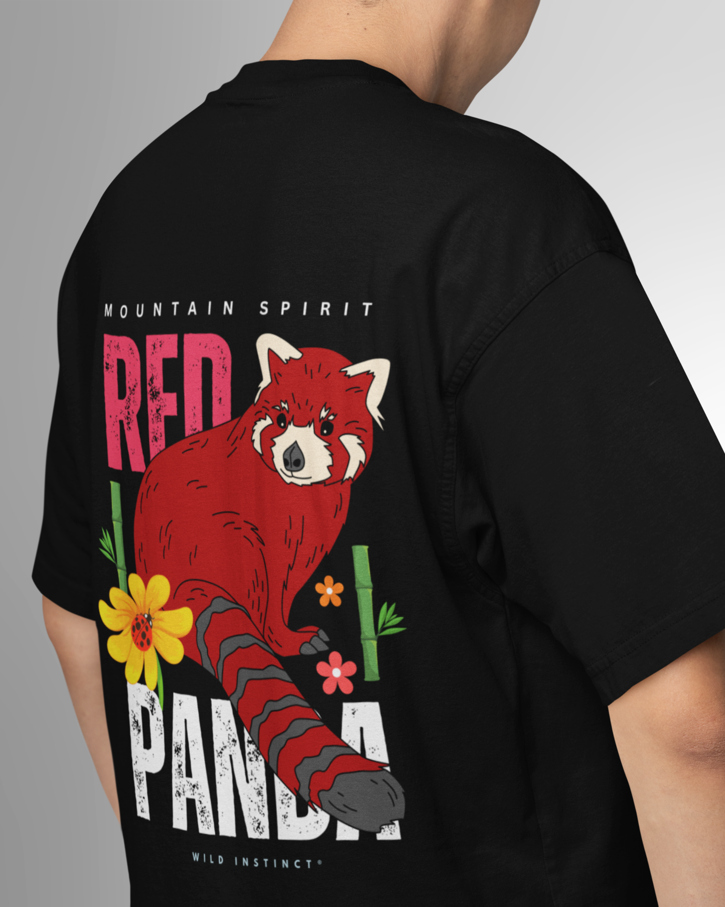 Unisex Oversized Classic T-Shirt Red Panda