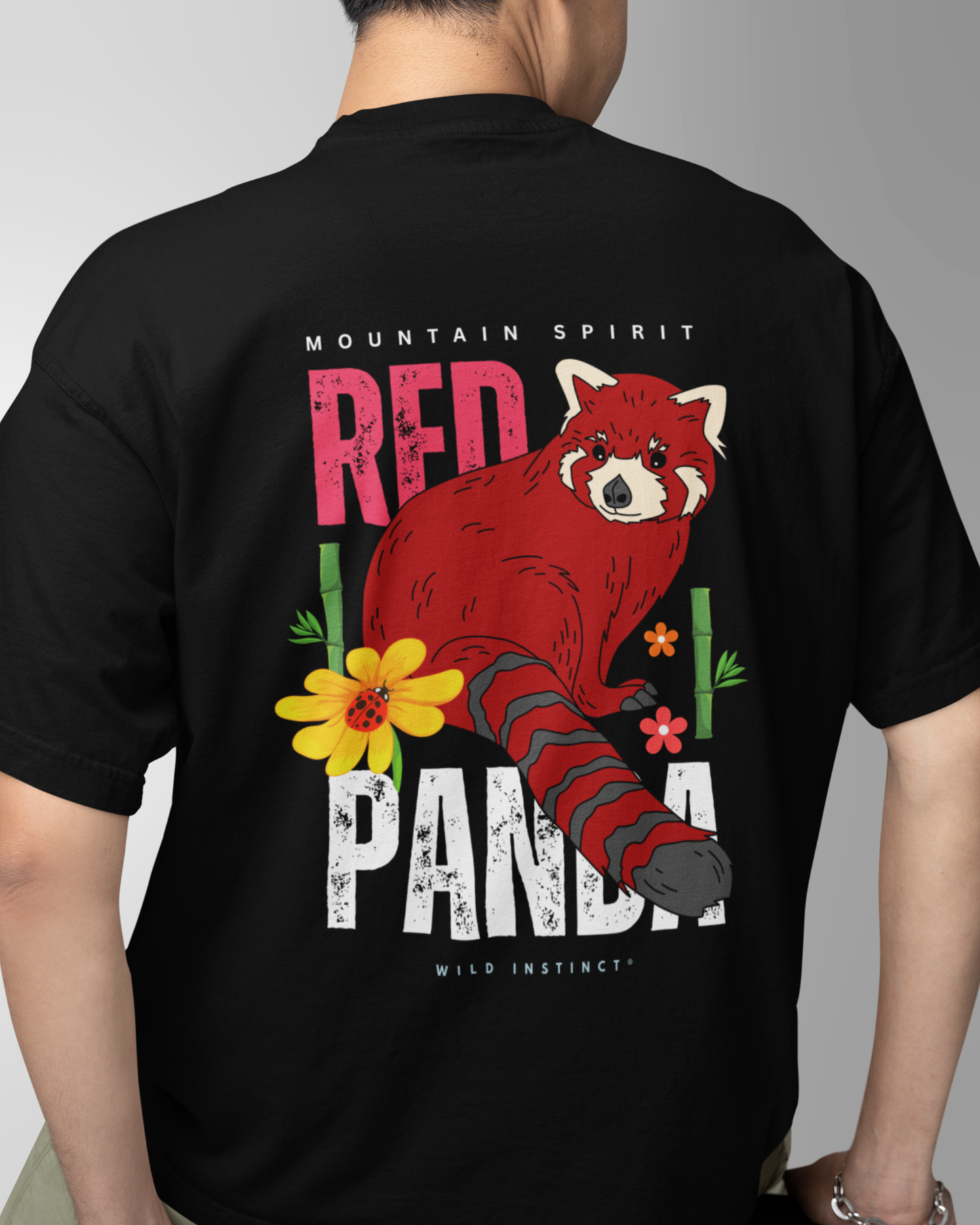 Unisex Oversized Classic T-Shirt Red Panda