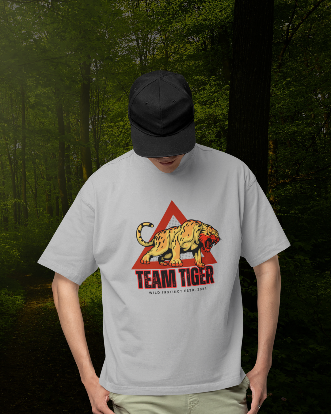 Team Tiger Men Oversized T-Shirt