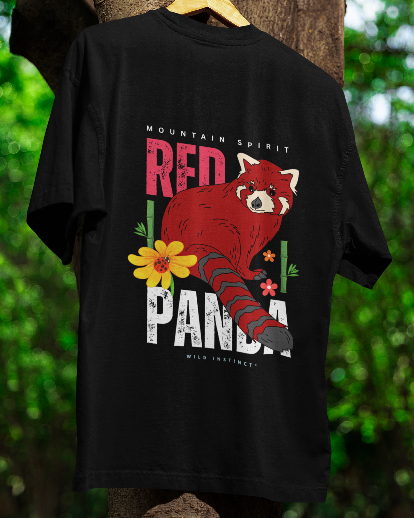 Unisex Oversized Classic T-Shirt Red Panda