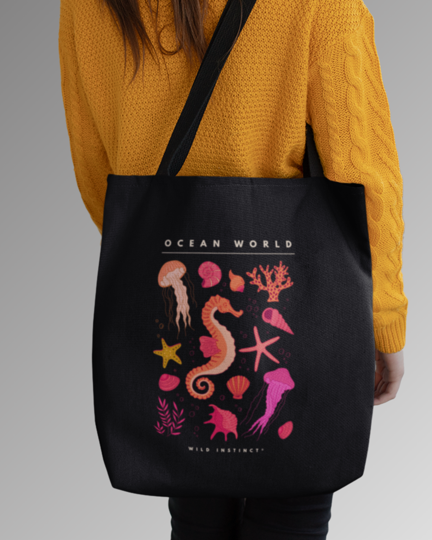 Ocean World Zipper Tote Bag