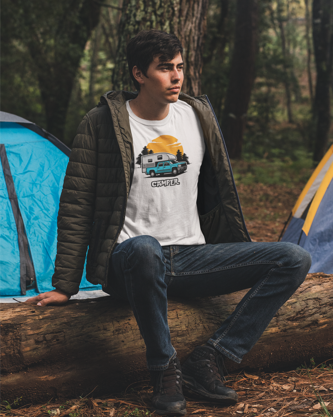 Camper in the Woods Men Classic T-Shirt