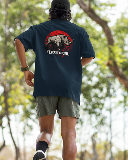 Territorial Rhino Men Oversized Classic T Shirt