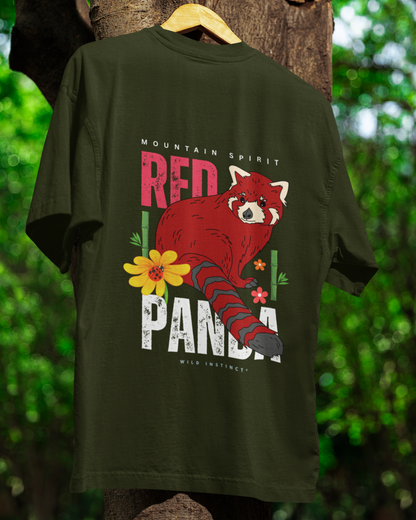 Unisex Oversized Classic T-Shirt Red Panda