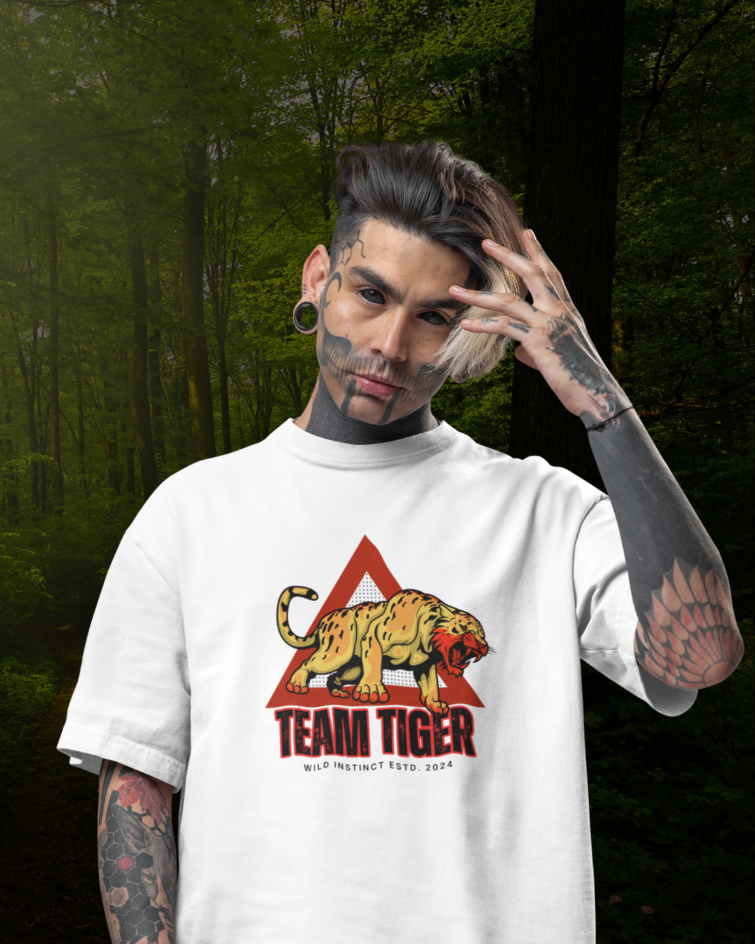 Team Tiger Men Oversized T-Shirt