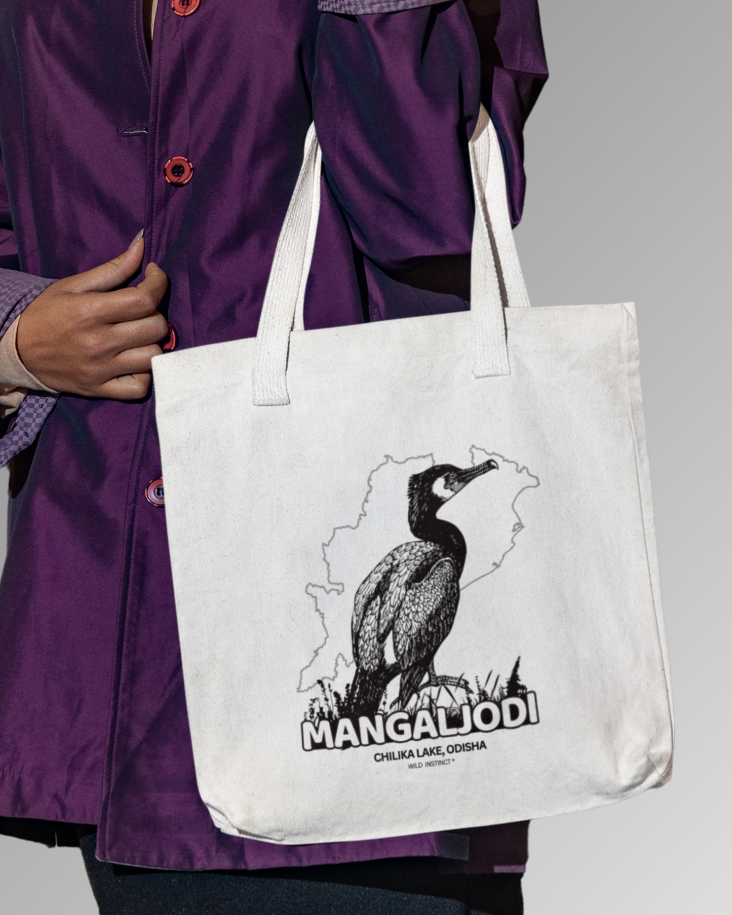 Tote Bag Zipper Mangaljodi Chilika Lake