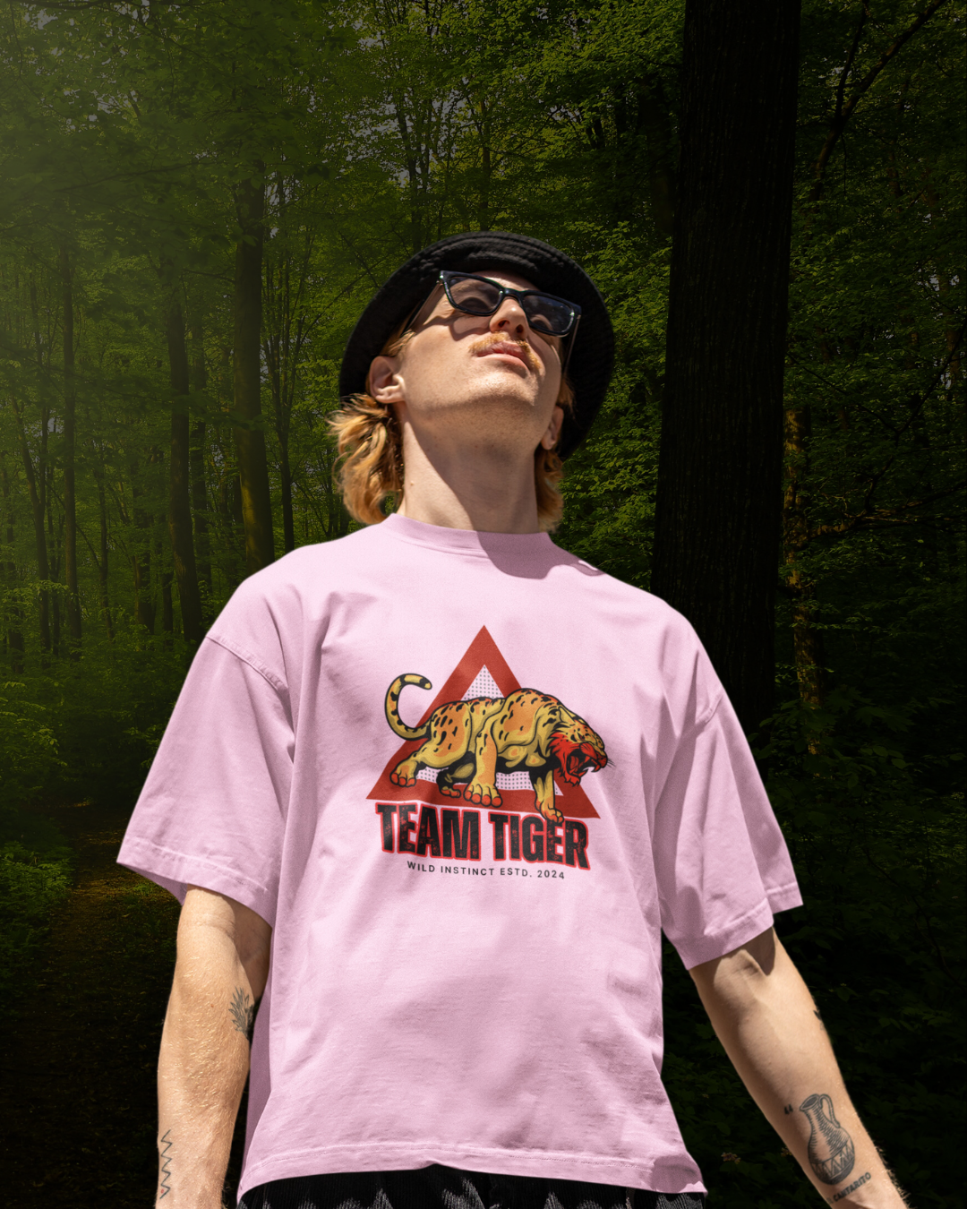 Team Tiger Men Oversized T-Shirt