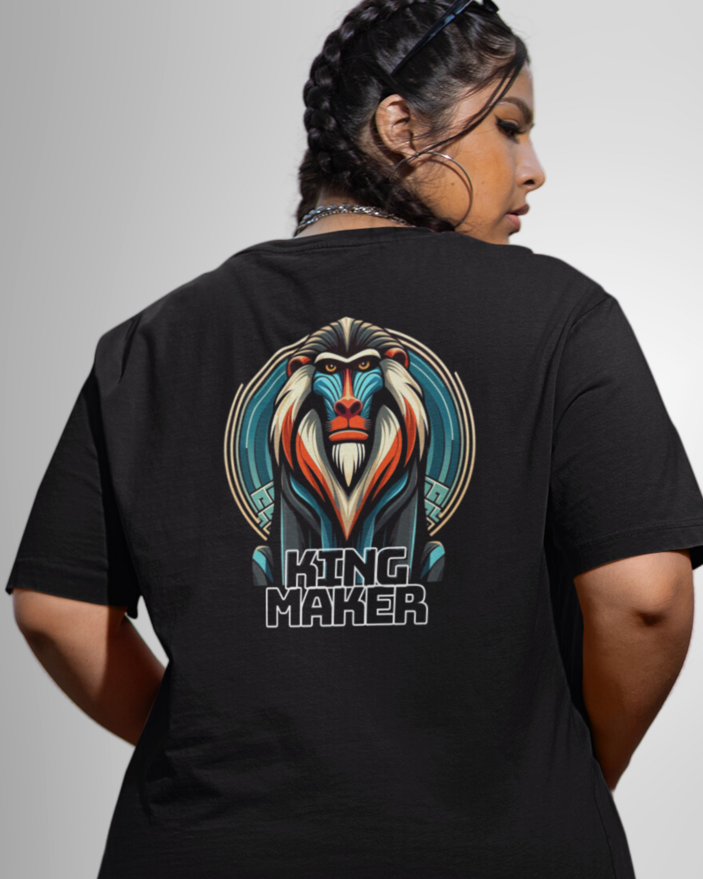 King Maker Mandrill Women Oversized T-Shirt