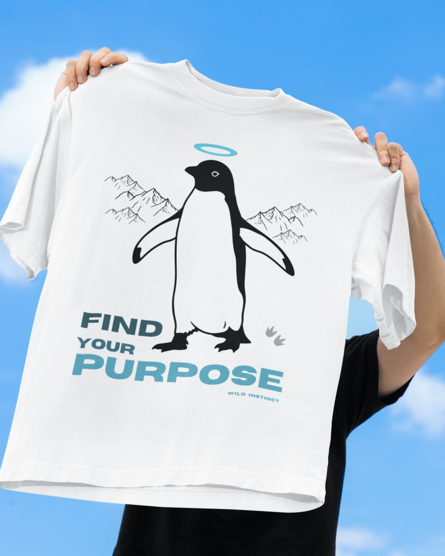 Unisex Oversized Classic T-Shirt Penguin Purpose