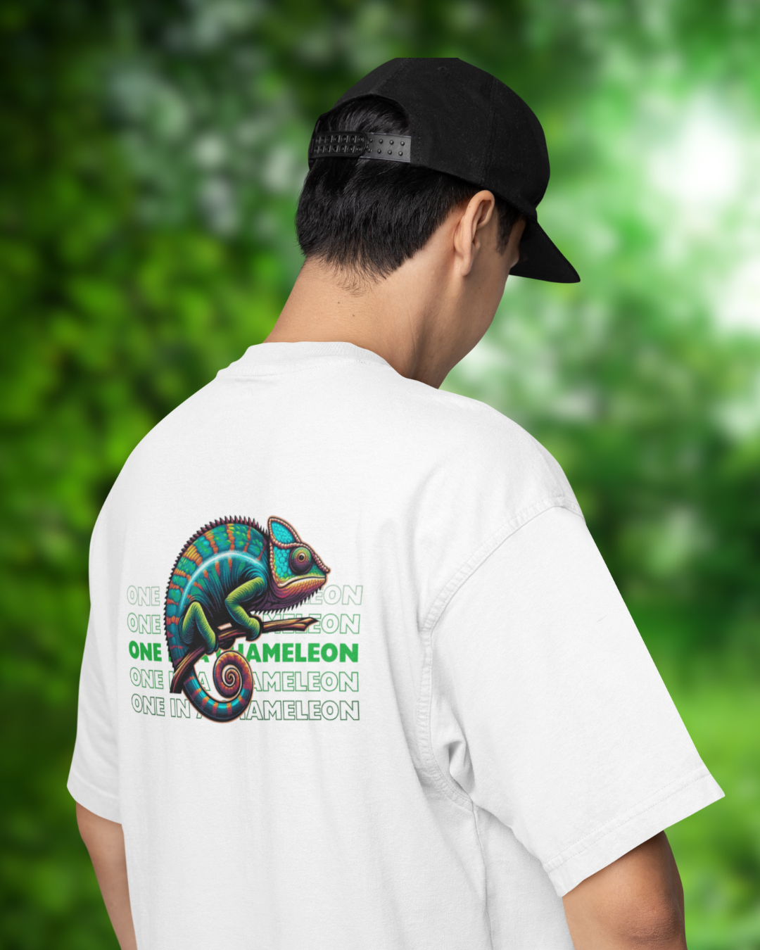 One in a Chameleon Men Oversized T-Shirt