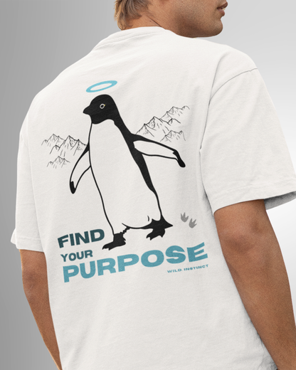 Unisex Oversized Classic T-Shirt Penguin Purpose