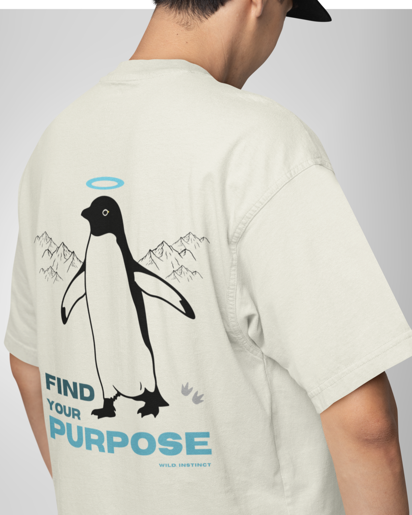 Unisex Oversized Classic T-Shirt Penguin Purpose
