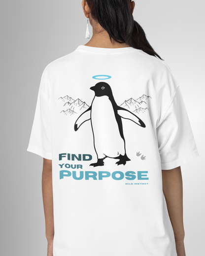 Unisex Oversized Classic T-Shirt Penguin Purpose