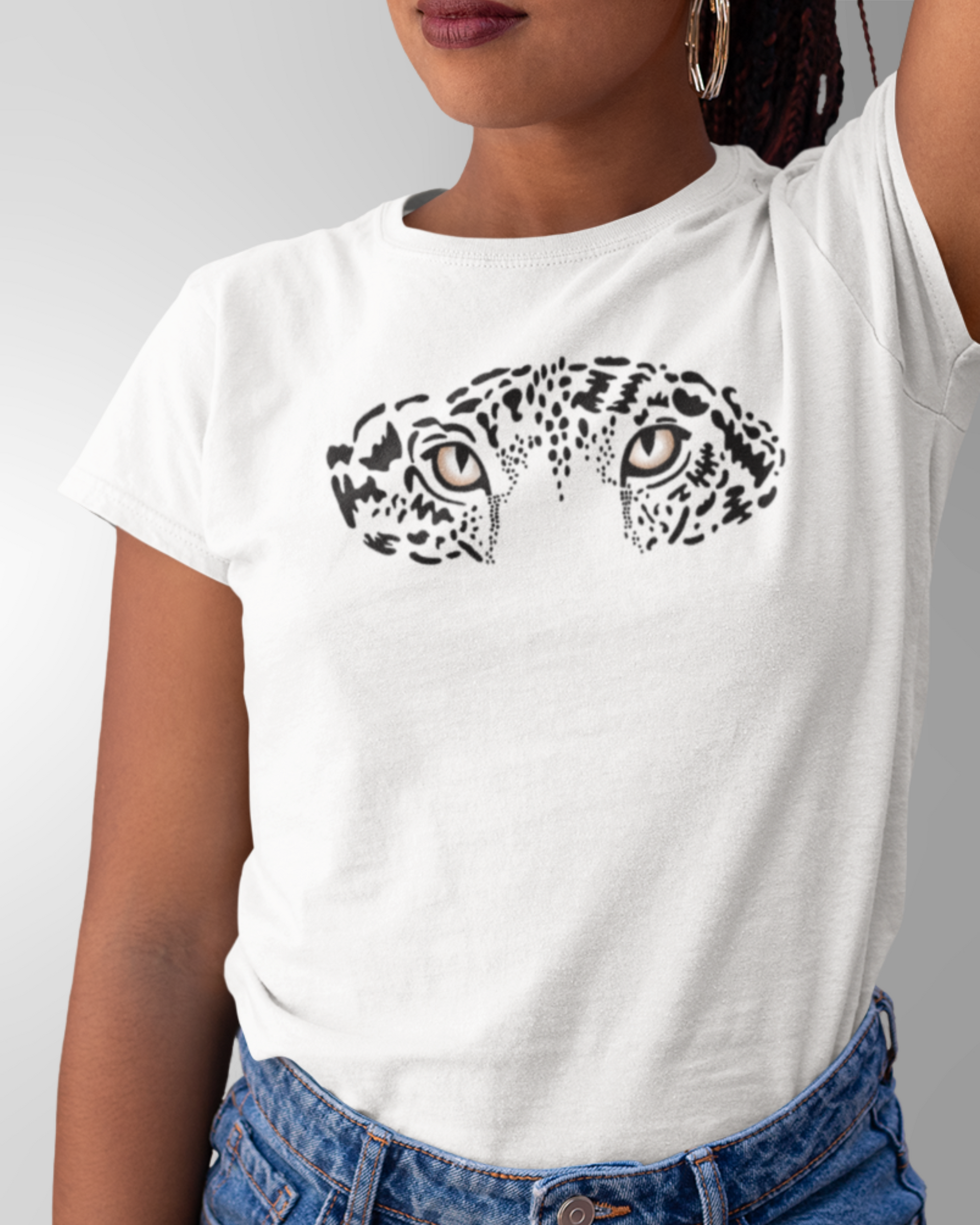 Bmc ／ Leopard logo string tee (white) Leopard Eyes Women Classic T-Shirt – Wild Instinct