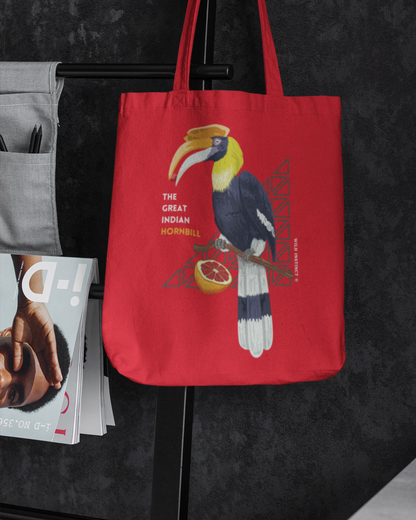 Tote Bag Zipper Hornbill
