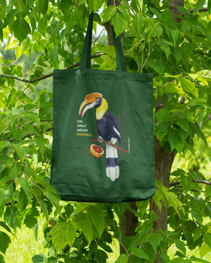 Tote Bag Zipper Hornbill