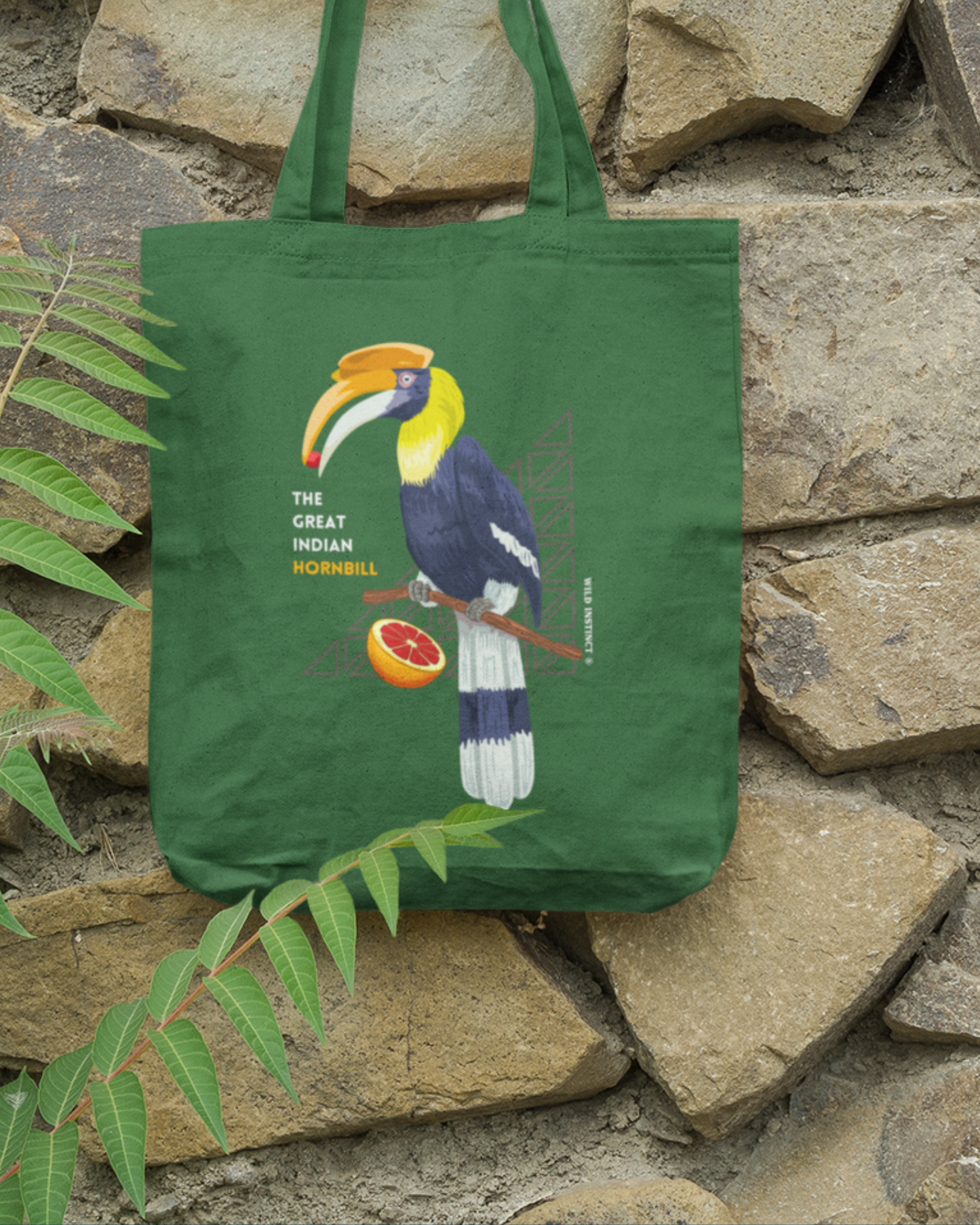 Tote Bag Zipper Hornbill
