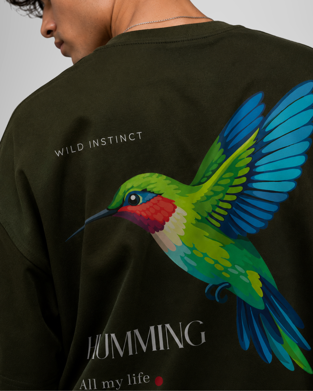 Unisex Oversized Classic T-Shirt Humming Bird