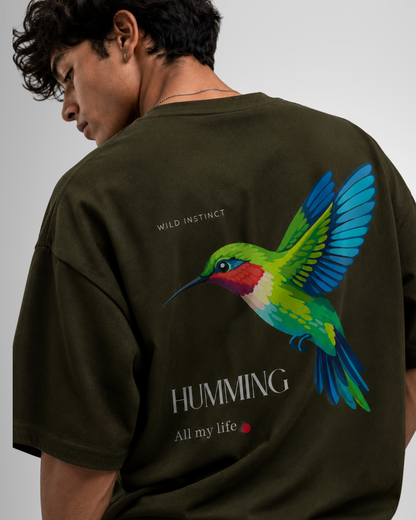 Unisex Oversized Classic T-Shirt Humming Bird