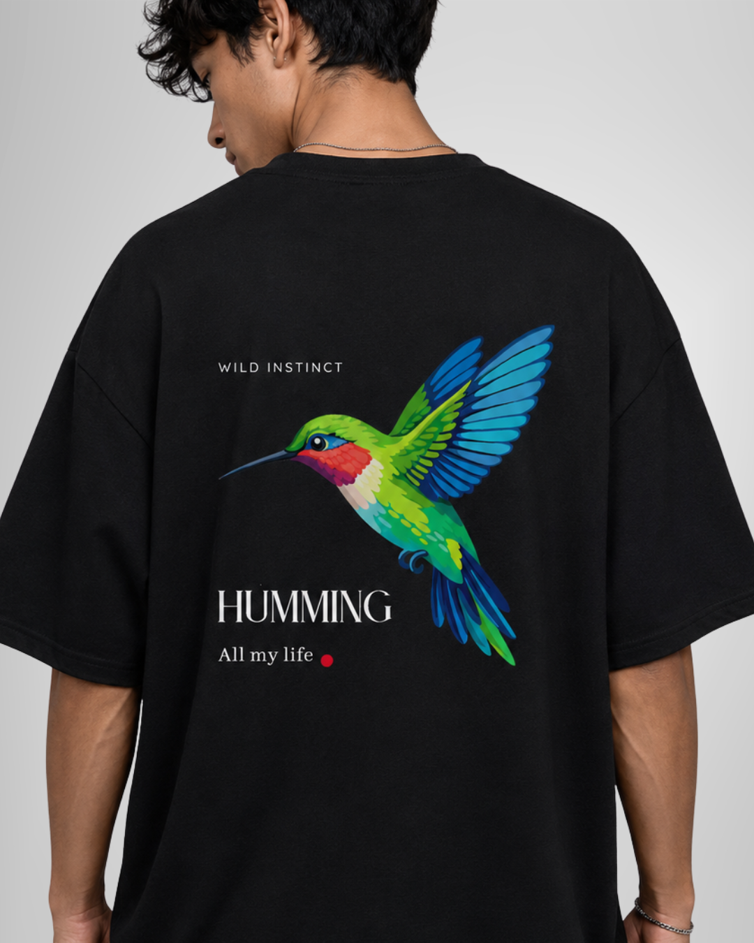 Unisex Oversized Classic T-Shirt Humming Bird