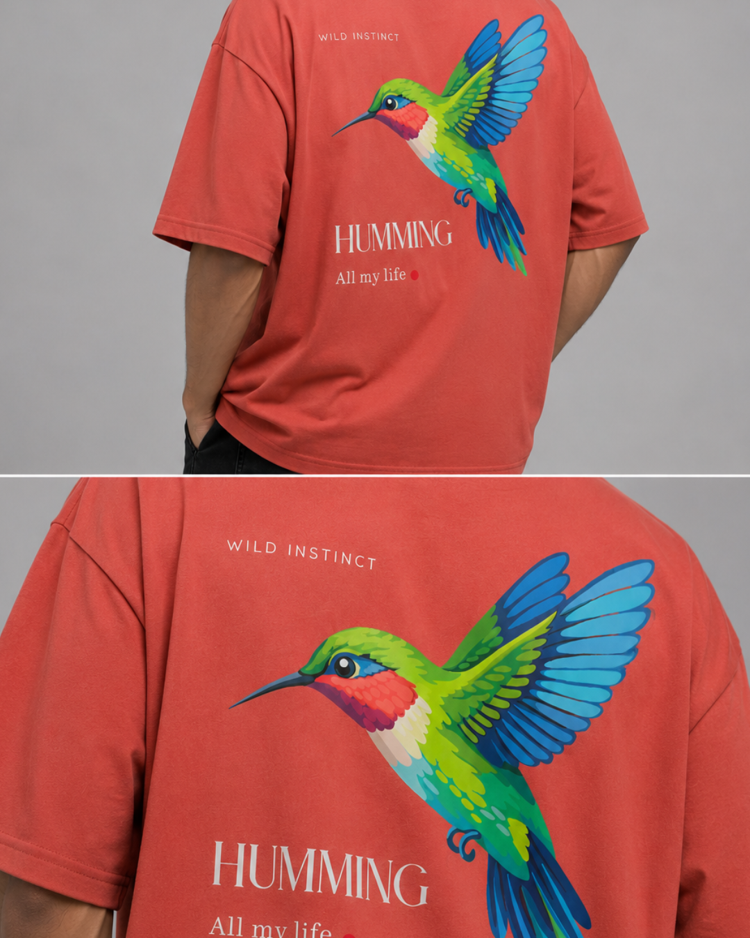 Unisex Oversized Classic T-Shirt Humming Bird