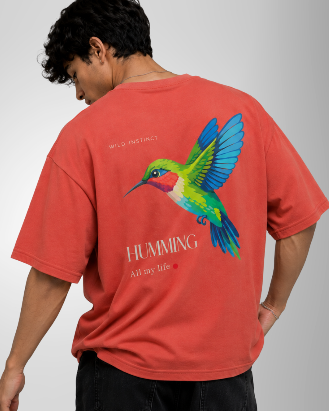 Unisex Oversized Classic T-Shirt Humming Bird