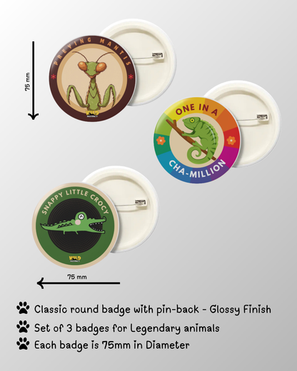 Lurkers and Legends Collection – 3 Badge Set