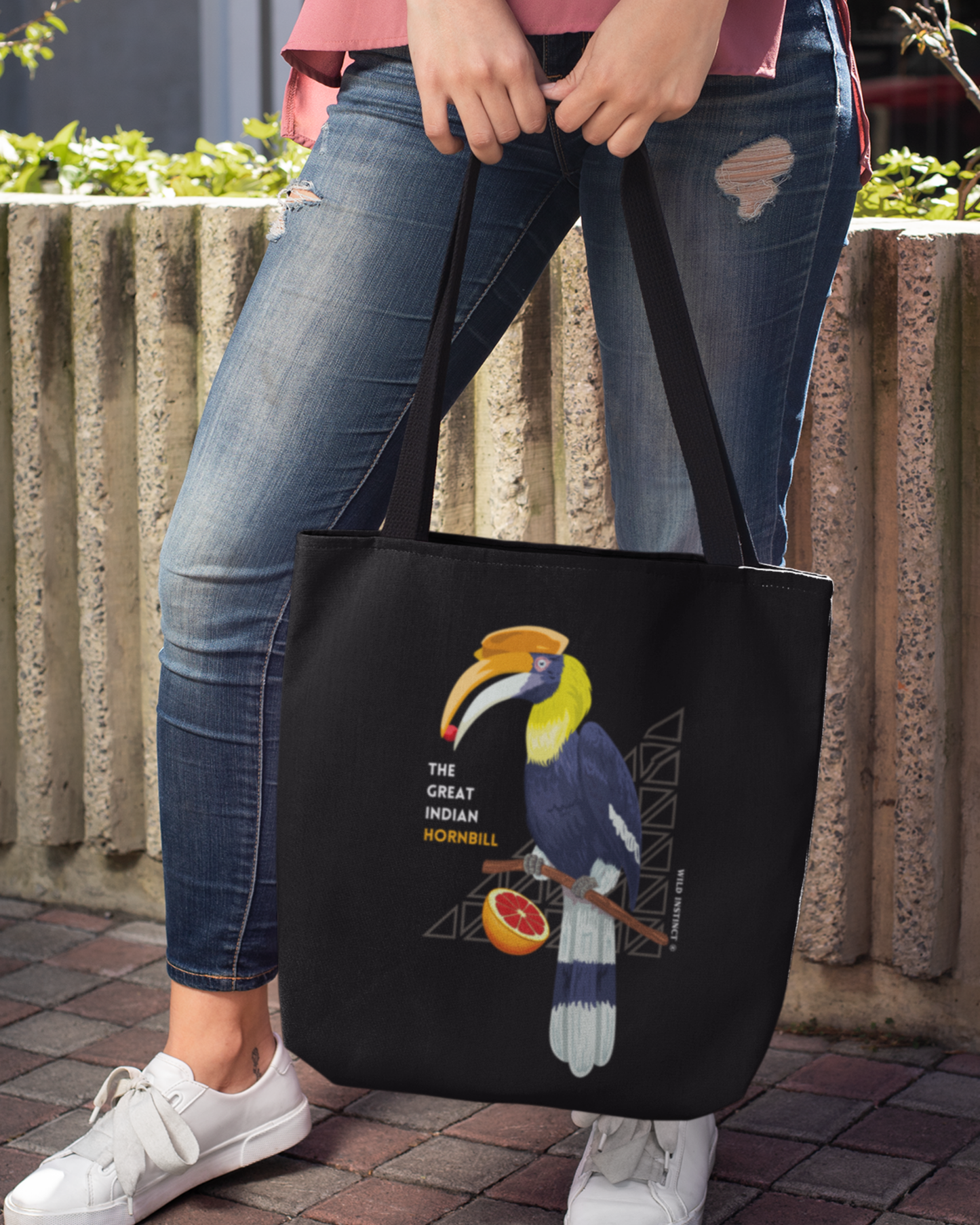 Tote Bag Zipper Hornbill