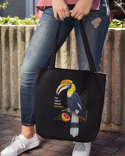 Tote Bag Zipper Hornbill